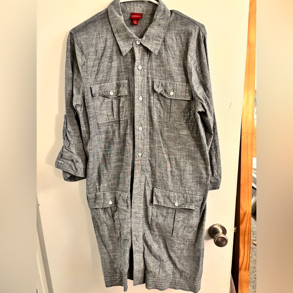 Merona  Charcoal Button-Up Shirt Dress or Jacket